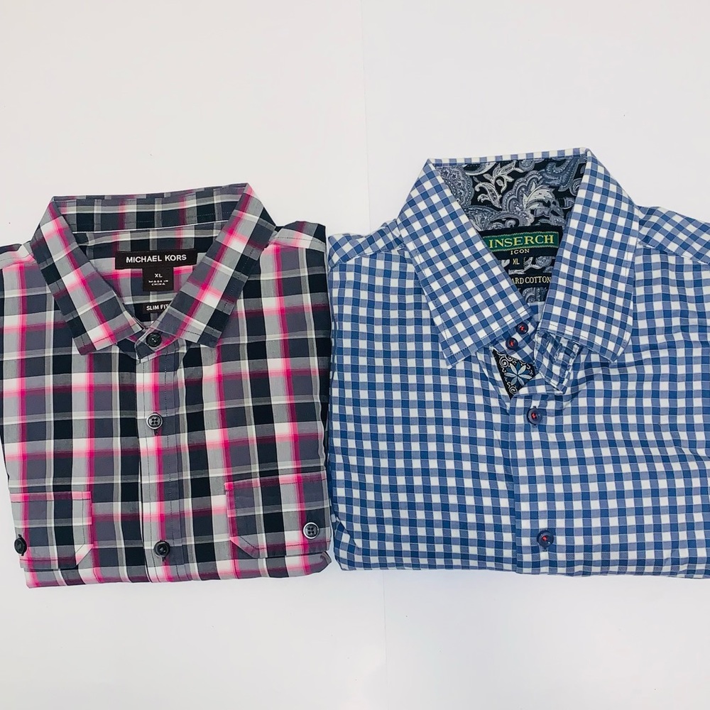Two dress shirts. Inserch Icon and Michael Kors